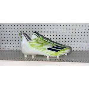 Adidas AdiZero Mens Football Cleats Size 10.5 White Neon Green Blue Seahawks